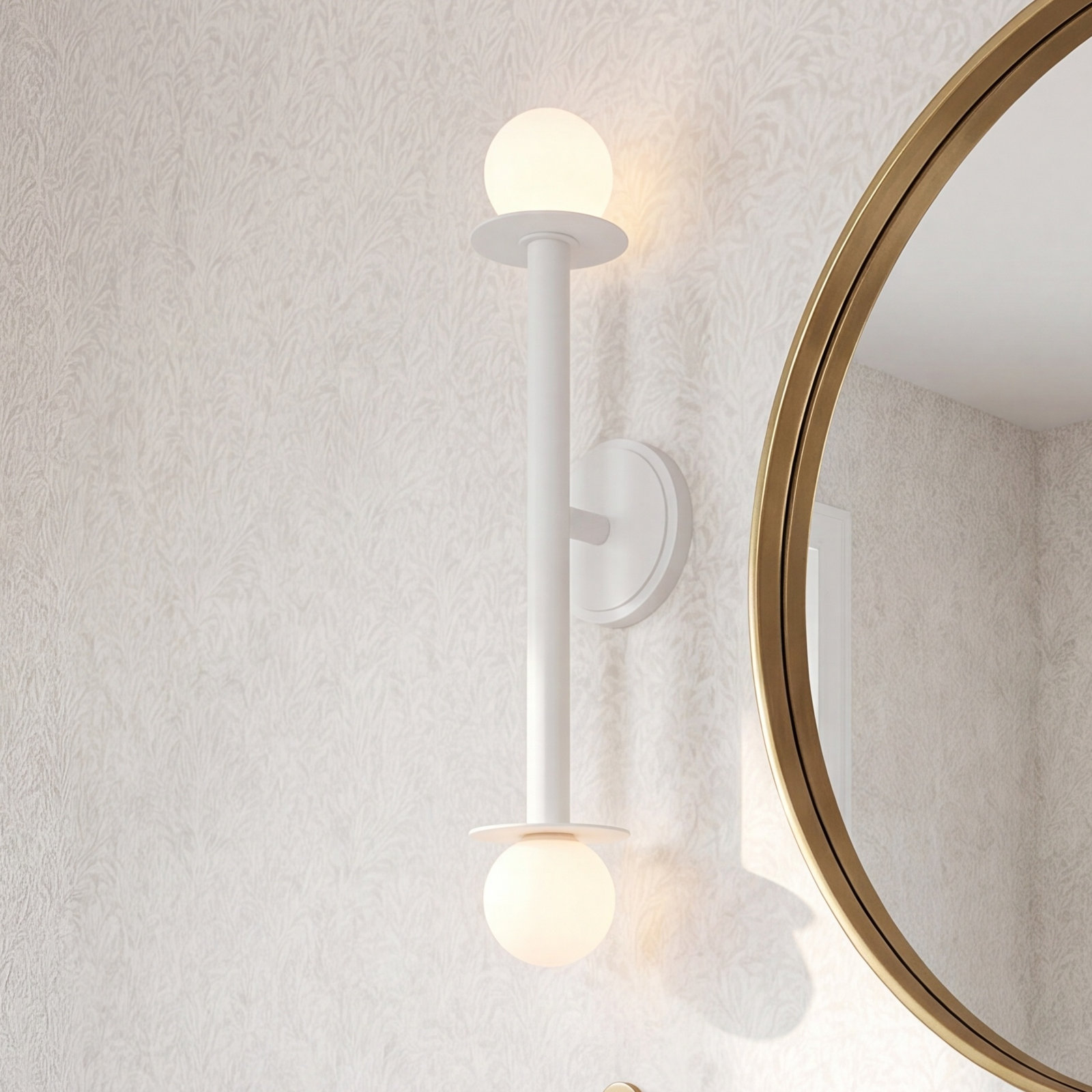 Nodes 2 Light Frosted Dimmable Vanity Light