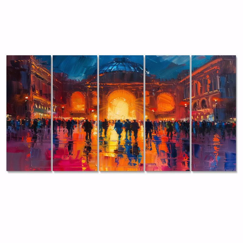 Orange orange, rideau rose, opéra, H 32 po x l 80 po