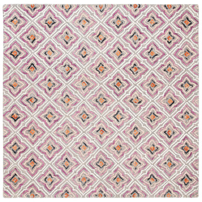 Rubalcava Geometric Wool Aqua/Ivory Area Rug