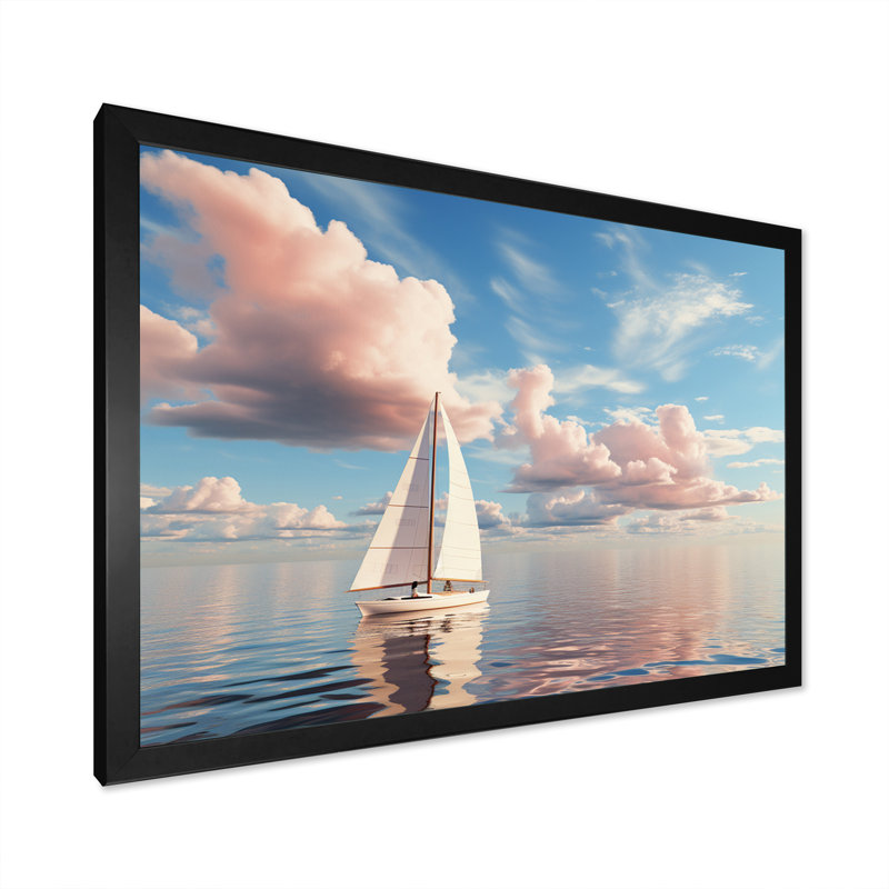 Ameley sur toile, H 16 po x l 32 po x P 1 po, Cadre simple noir