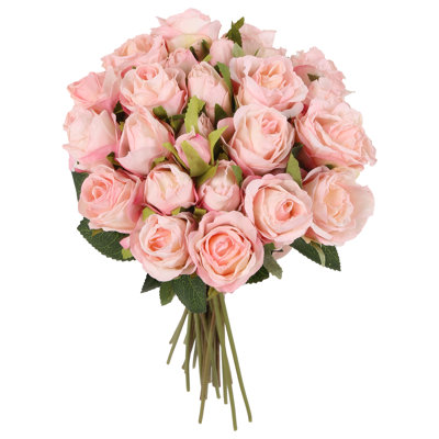 2 bouquets de roses, fleurs artificielles, roses séchées avec tiges, fleurs rétro, roses artificielles, fausses fleurs pour mariage