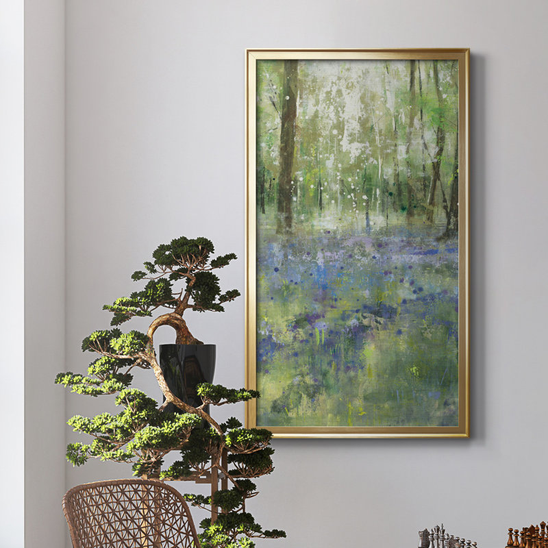 Lavender Hill II - reproduction d'art, H 14,5 po x l 26,5 po x P 1,5 po, Toile encadrée dorée, Pas de tapis