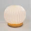 Lampe globe en bois massif Regenia