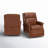 Manning 29.6" Wide Genuine Leather Manual Swivel Rocking Standard Recliner-712647431