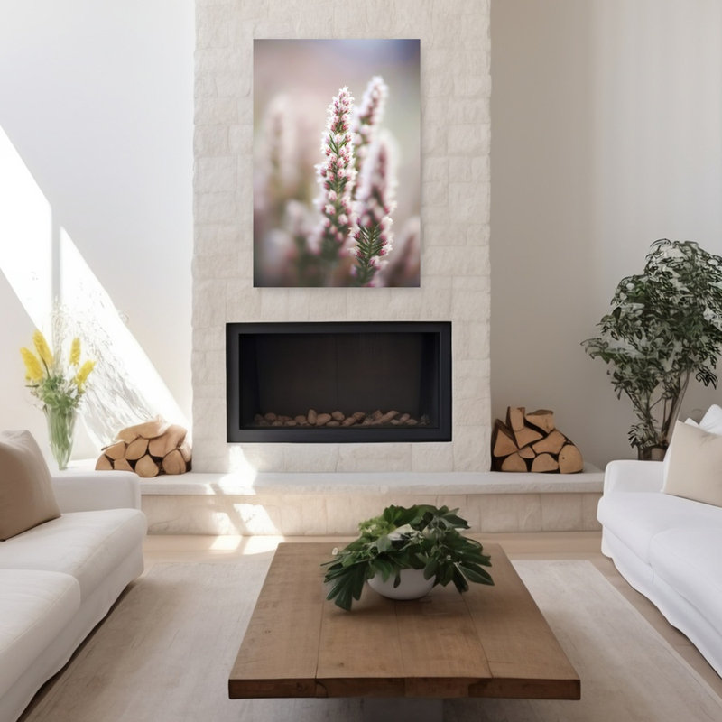 Treechild - Whisper of Heather II, art mural contemporain abstrait, H 48 po x l 32 po