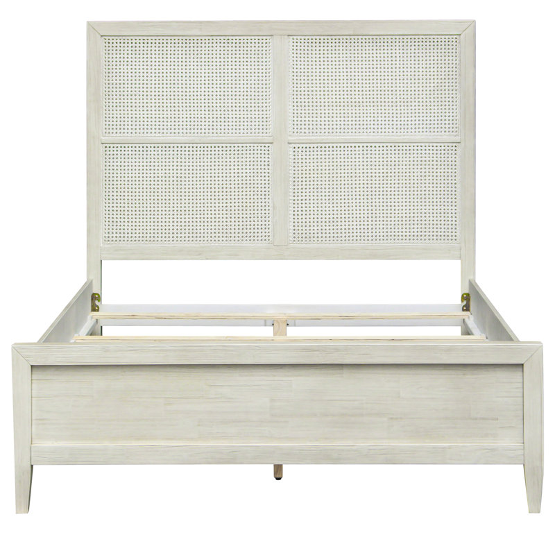 Solid Wood Panel Bed, Queen