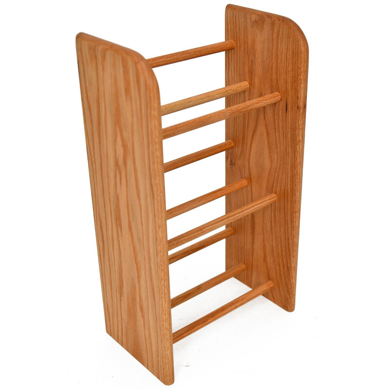 Dowel-Style Wooden CD Rack - 04 Series, Clear, 21.5" H x 12.25" W x 7.25" D