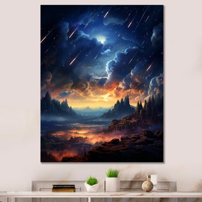Latitude Run® Meteors Cosmic Rainfall - Asteroids Canvas Prints