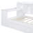 Twin Size Wooden Daybed With 3 Drawers, USB Ports and desk , White-922084841-922084840