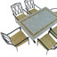 Burlington Dining Table with 6 ASCOT Chairs Garden Set