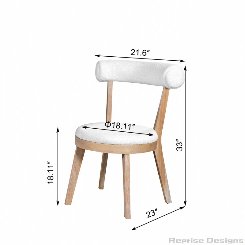 Ensemble de 2 chaises de salle à manger rembourrées modernes
