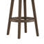 Fordwich Wood High Slat Ladder Back Adjustable Height Swivel Stool, Light Walnut With Brown