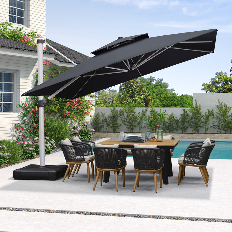365cm Cantilever Parasol, Grey