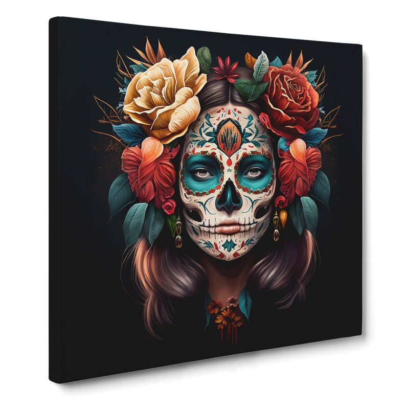 Sugar Skull Boho - Wrapped Canvas