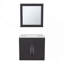 Armoire de salle de bain avec miroir et deux tablettes intérieures, rangement mural noir-1157957945