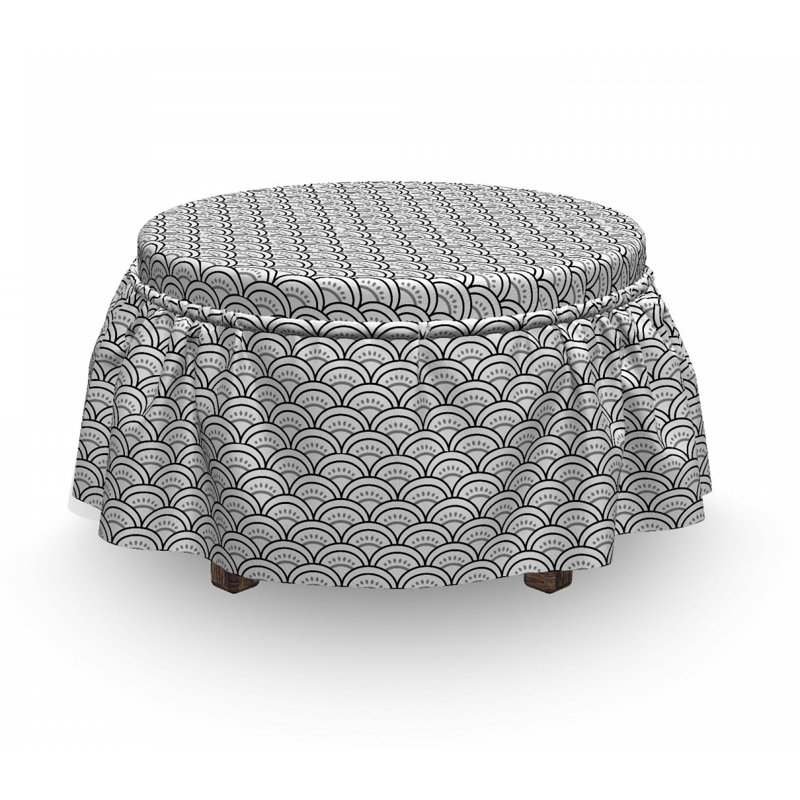 Housse pour repose-pieds oriental squama