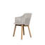 Choice Chair Indoor and Four Wood Legs Base with Upholstery Cover Set (Cane-line Ambience Seat-Back Cover)-741094573-741094887