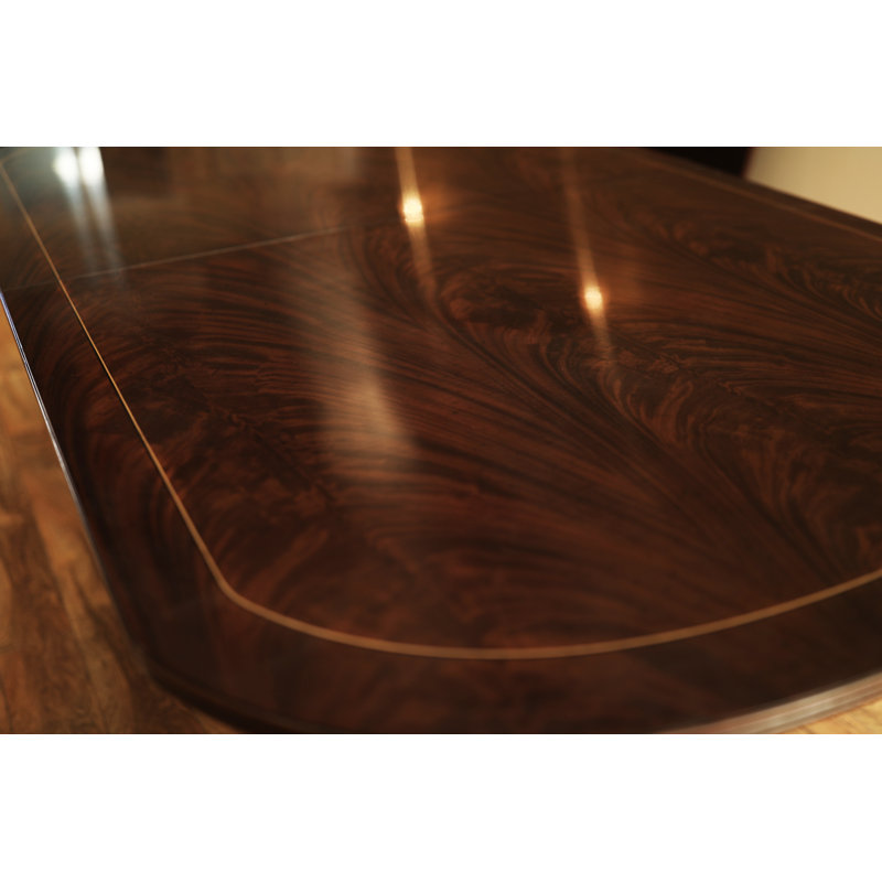 Mahogany Wood Dining Table, Dark Walnut