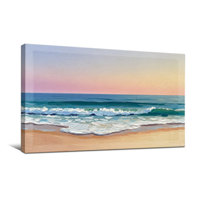 Nautical & Beach Ocean Waves Sunset Beach Sky Horizon Sand Water
