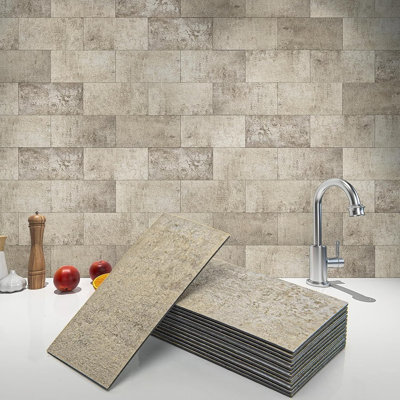 JES ENTERPRISES 0.1 mm Thick 3 " W x 6 " L Vinyl tile