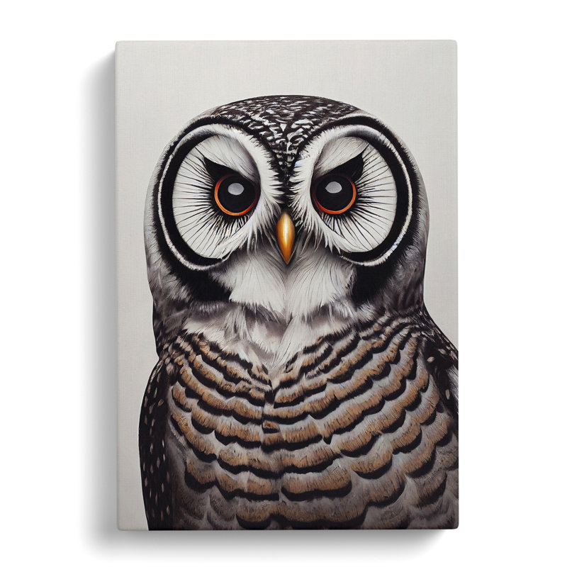 A Beautiful Owl - Wrapped Canvas Print, 50cm H x 35cm W x 3cm D