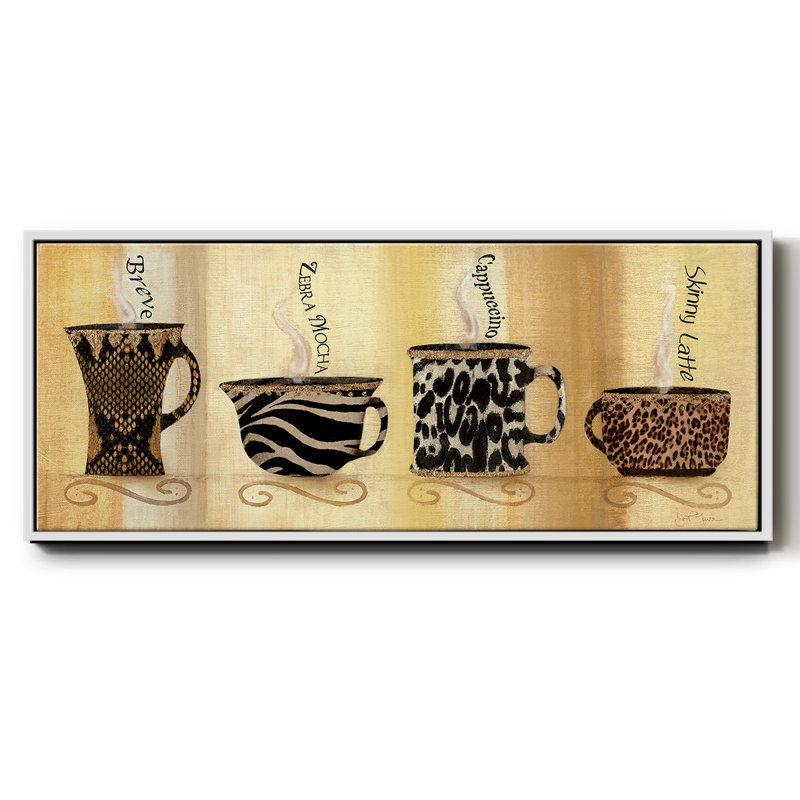 Café Exotica II- Framed Canvas, 8" H x 20" W