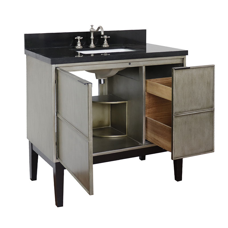 Ensemble de meuble-lavabo simple 37 po, Noir galaxie