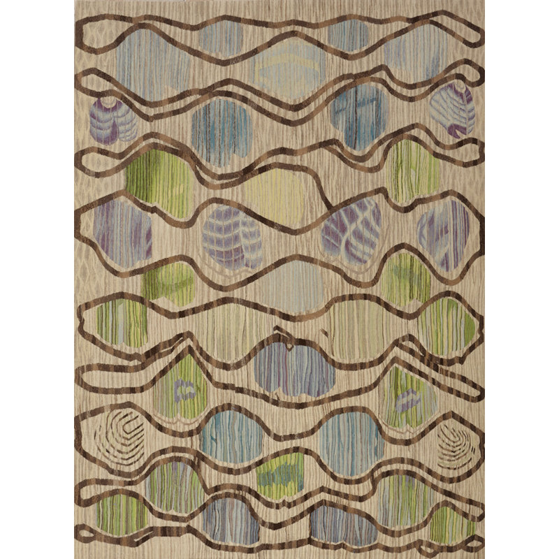 Area Rug in Cream/Brown