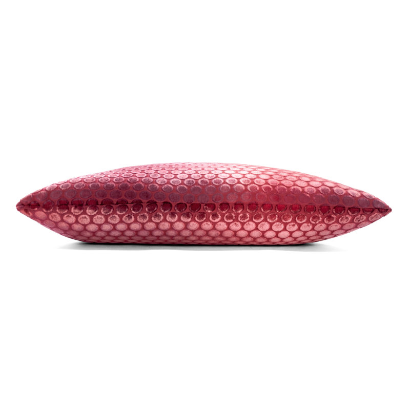 Dots Square Velvet Pillow Cover & Insert, 20"H x 20"W, Boysenberry
