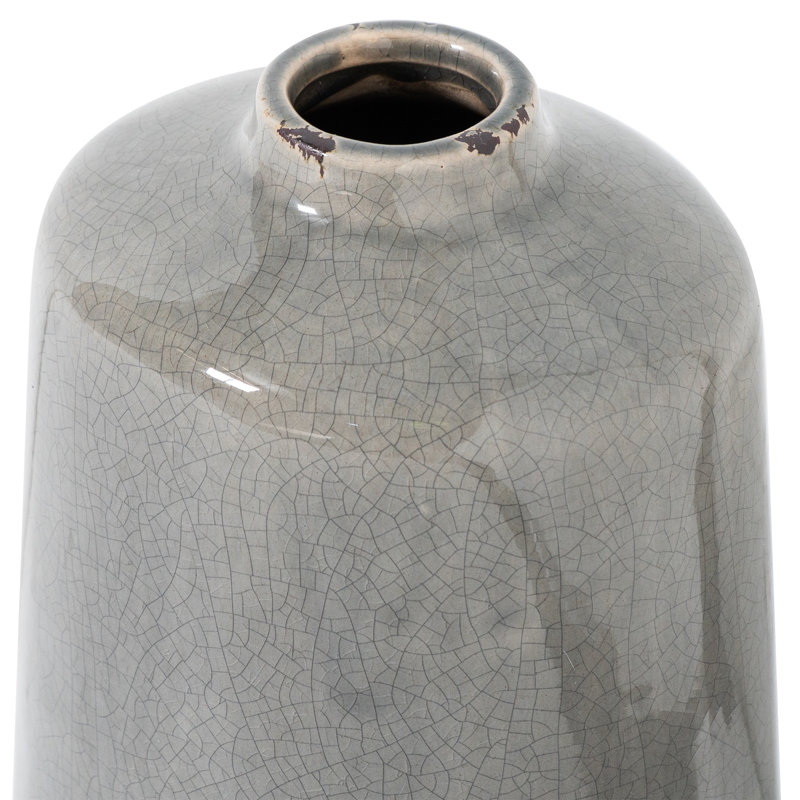 Catheline Handmade Ceramic Table Vase, Grey