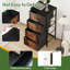 Commode à 4 tiroirs avec tiroirs en bois massif Smokey