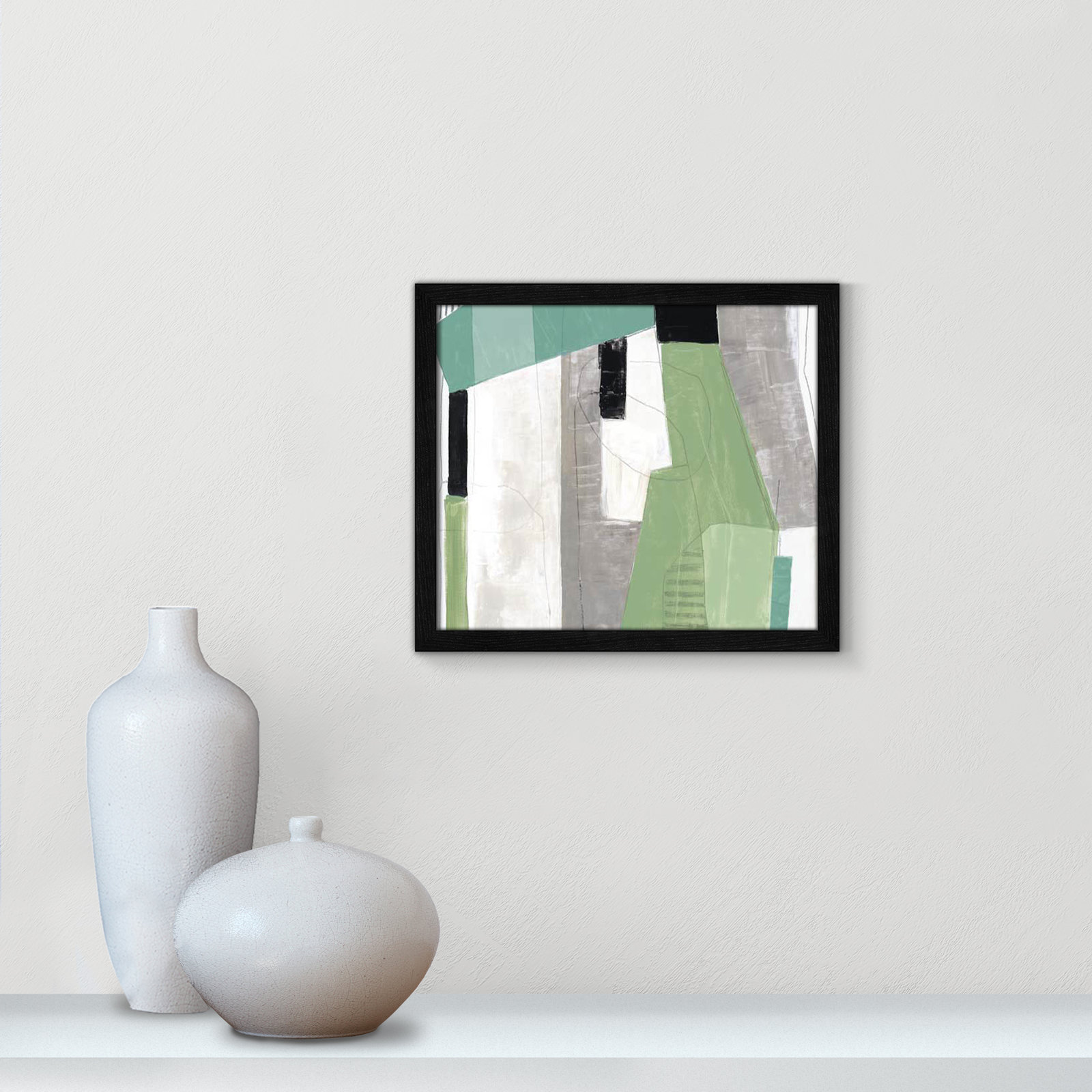 Evergreen Essence by Tom Reeves, Black Slim Frame - Fine Art Paper Print, No Mat, 13" H x 15" W x 0.75" D