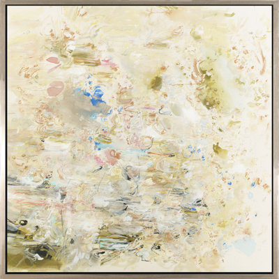 Hint of Pink - peinture sur toile avec cadre flottant