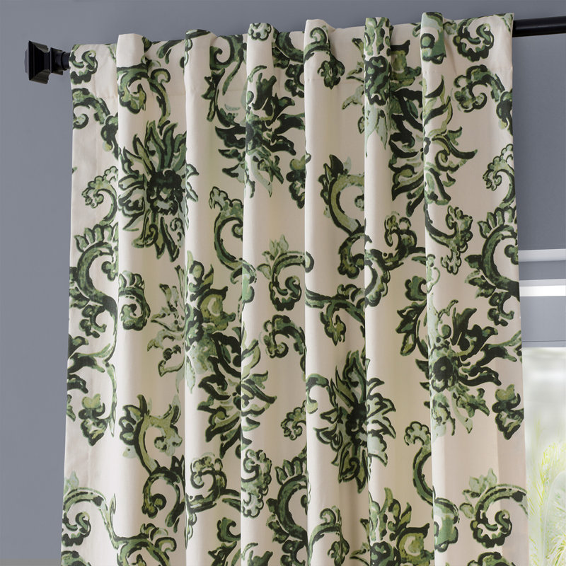Rideaux obscurcissant en coton Althoff, L 50 po x L 120 po, Vert indonésien
