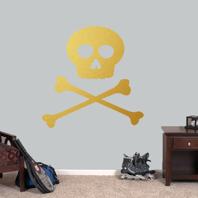 Décalcomanie murale crâne et crossbones