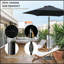 Parasol polyvalent de 7,5 pi x 7,5 pi avec manivelle et bouton-poussoir inclinable, parasol de table d'extérieur avec mât en aluminium-362998528