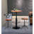 Aria-Dee Pine Round Solid Wood Top Metal Base Dining Table