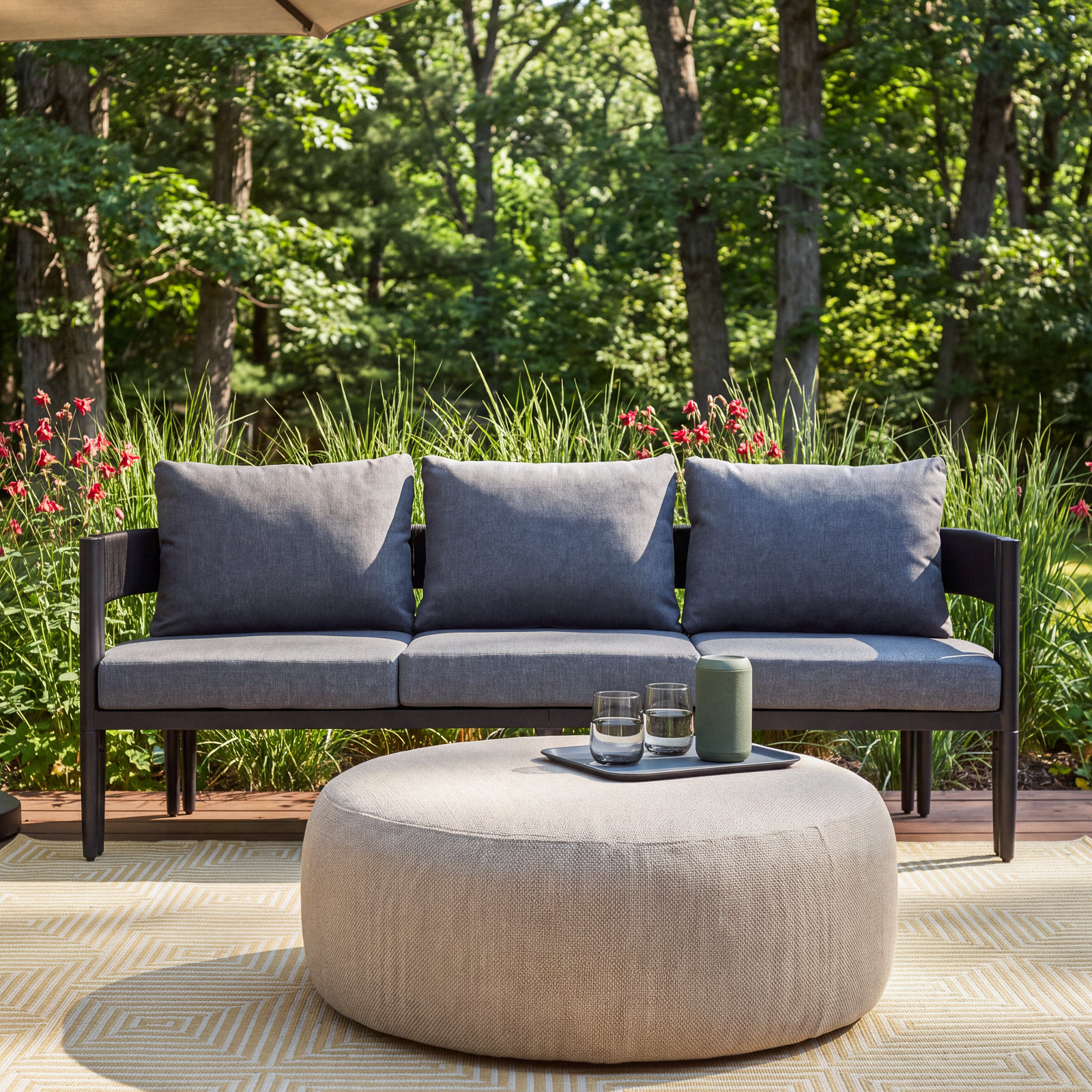 Viola 78" Patio Sofa, Gray