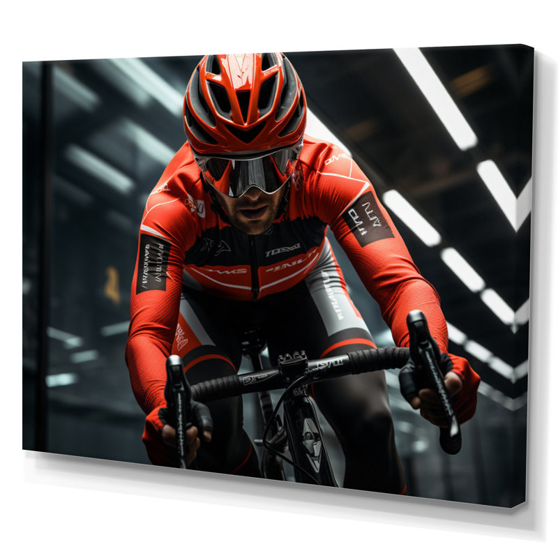 Bicycle Pedal Power III - Transportation Wall Art Living Room, H 16 po x l 32 po x P 1 po, Toile tendue