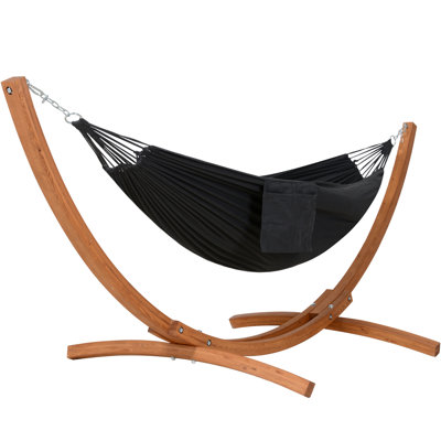 Hamac d'extérieur avec support en bois
