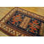 Antique Tribal Primitive Design Hand Knotted Wool Pile Blue Caucasian Rug