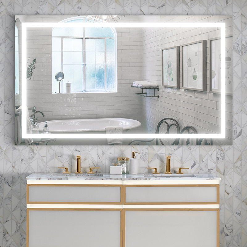 Miroir de salle de bain mural AMANI, H 72 po x l 36 po
