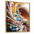 Toile avec cadre flottant or