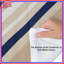 Édredon beige à rayures bleu marine-128503463