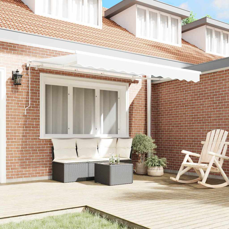 Retractable Awning, 350cm H x 200cm W, White
