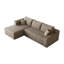 Canapé modulaire 95 po Cloud, revêtement en velours côtelé Camel, canapé 3 places sans assemblage