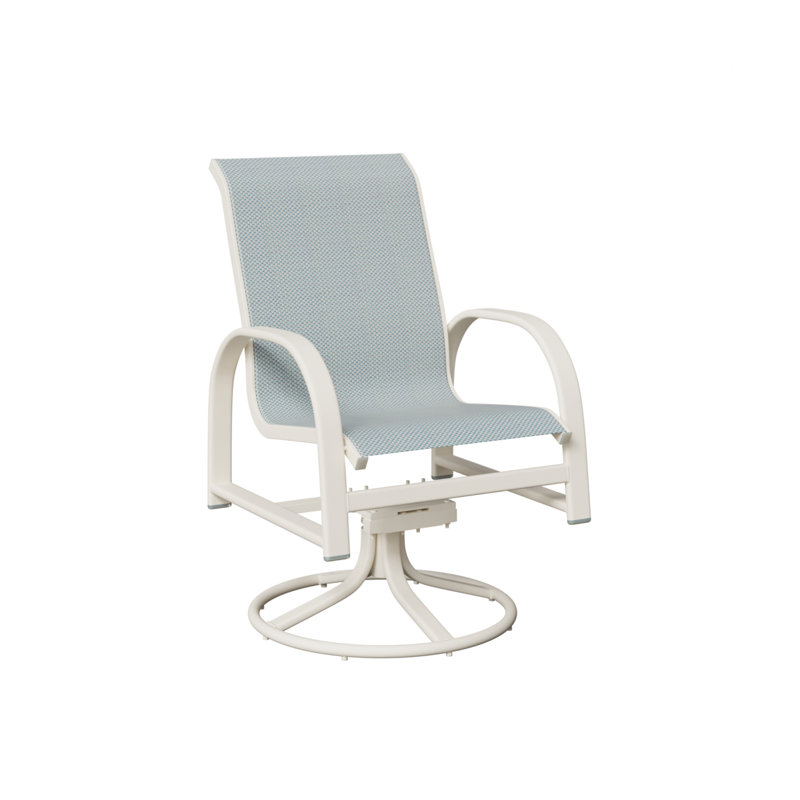 Chaise berçante berçante pivotante Berlin Gardens, Interlock Calypso, Blanc mat