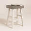 Tabouret de bar pour salle à manger, style transitionnel, placage de bois, placage de bois-366801466-366801468