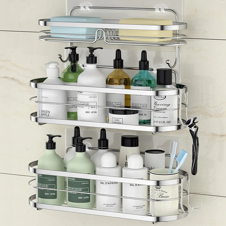 Rotating Shower Caddy  Adhesive Shower Shelf for Inside Shower & Kitc –  HangHover
