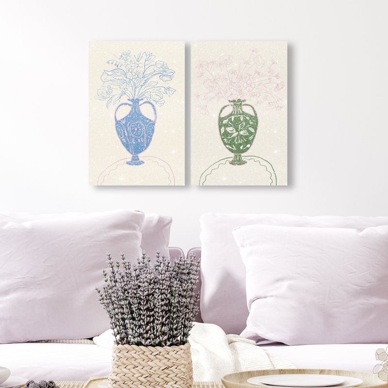 Flower Sutdio Set Set by Oliver Gal, 15" H x 10" W, Gallery Wrapped